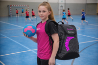Kempa Handball Rucksack anthra/pink mit Aufdruck Name
