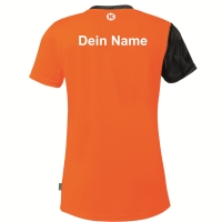 Kempa Trikot Athletics 29 Shirt Damen orange/schwarz mit Aufdruck Name schwarz