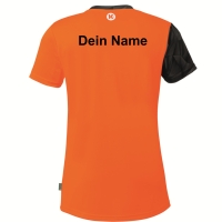 Kempa Trikot Athletics 29 Shirt Damen orange/schwarz mit Aufdruck Name schwarz