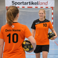 Kempa Trikot Athletics 29 Shirt Damen orange/schwarz mit Aufdruck Name schwarz