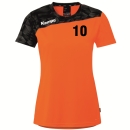 Kempa Trikot Athletics 29 Shirt Damen orange/schwarz mit Aufdruck Name schwarz
