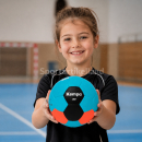 Kempa Handball ice grau/rot Größe 1