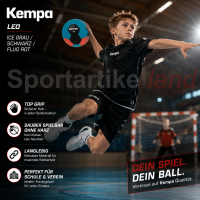 Kempa Handball ice grau Größe 1 mit Aufdruck Name schwarz